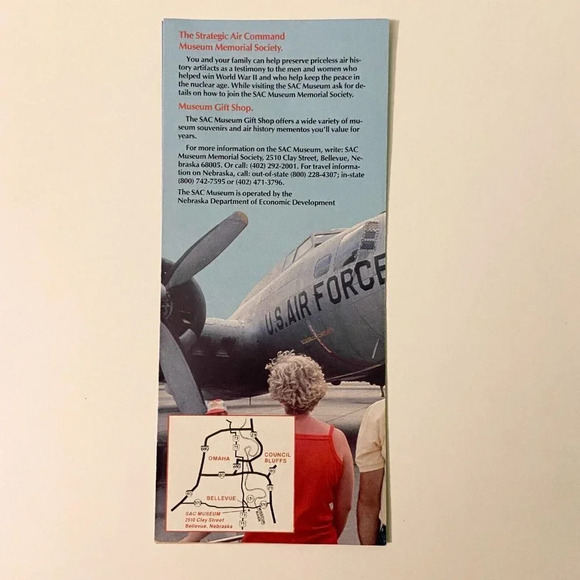 Vintage The Strategic Air Command Museum Sac Museum Nebraska Brochure  Pamphlet - Picture 4 of 13